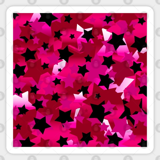 Punk Rock Stars Pink Sticker by BlakCircleGirl